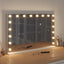LED Makeup Spejl Hvid 80 x 10 x 52,5 cm Glas og Stål