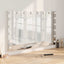 LED Makeup Spejl Hvid 80 x 10 x 52,5 cm Glas og Stål