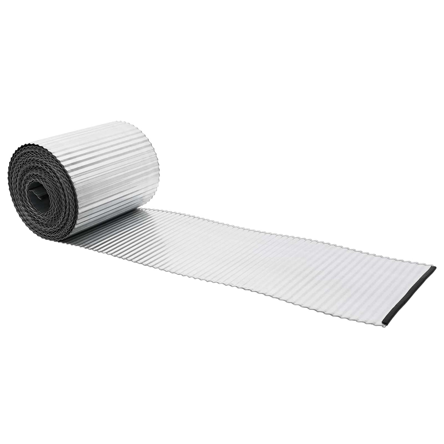 Plænekant 5 m x 25 cm Galvaniseret stål Sølv