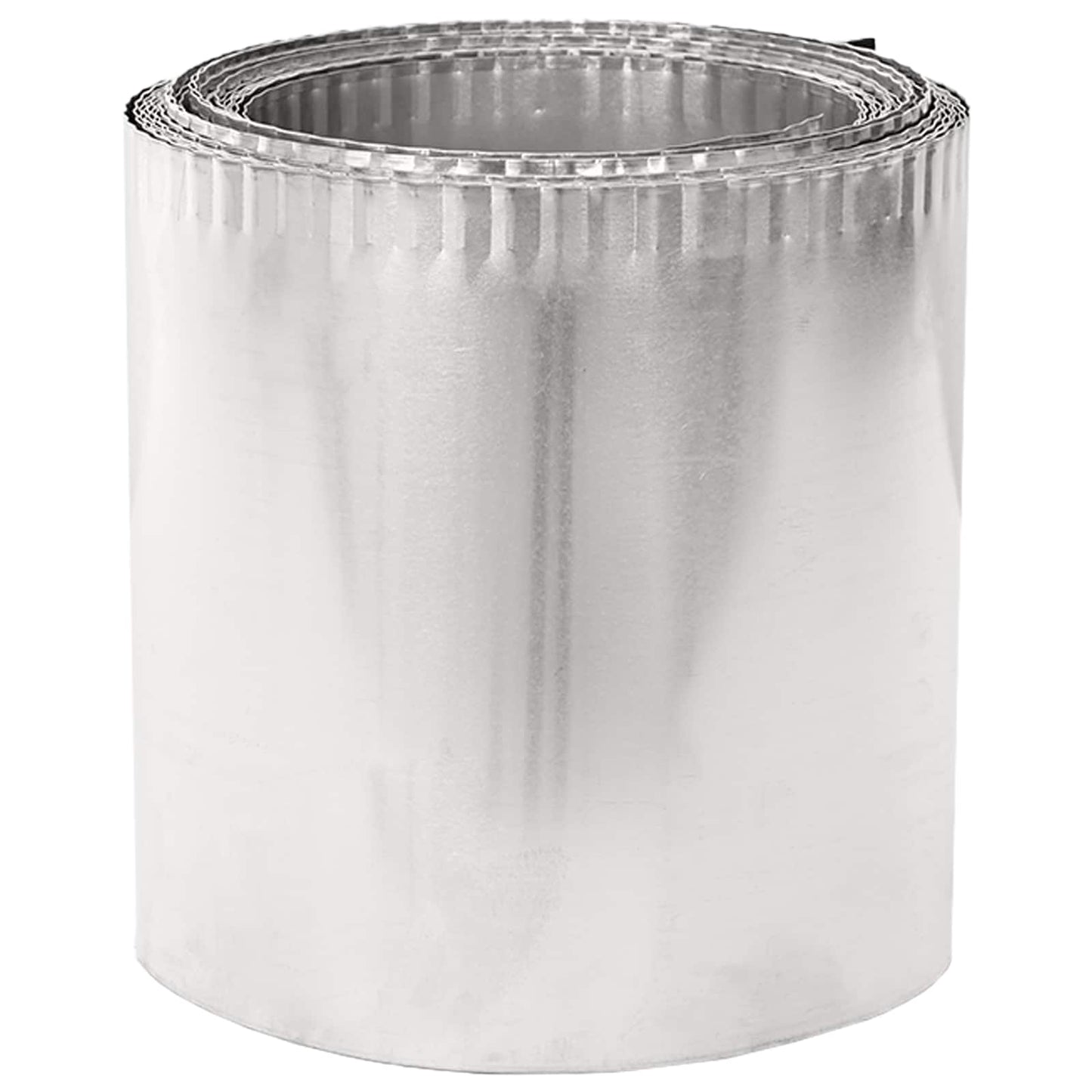 Plænekant 5 m x 10 cm Galvaniseret stål Sølv