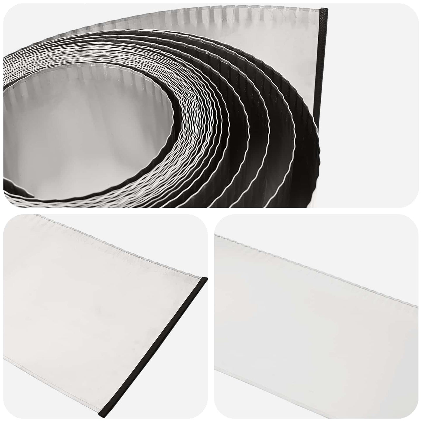 Plænekant 5 m x 15 cm Galvaniseret stål Sølv