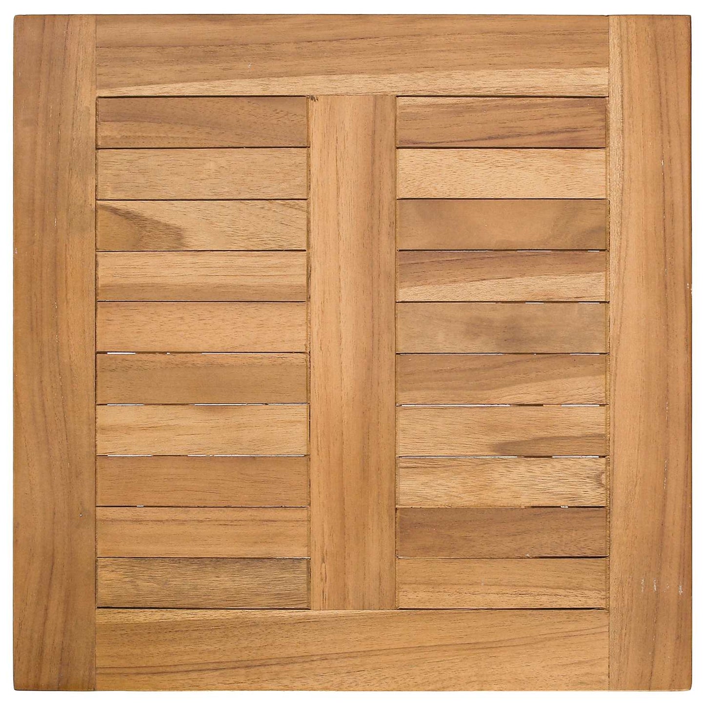 Foldestol med bord 2 pcs Naturfarvet Massiv Teaktræ
