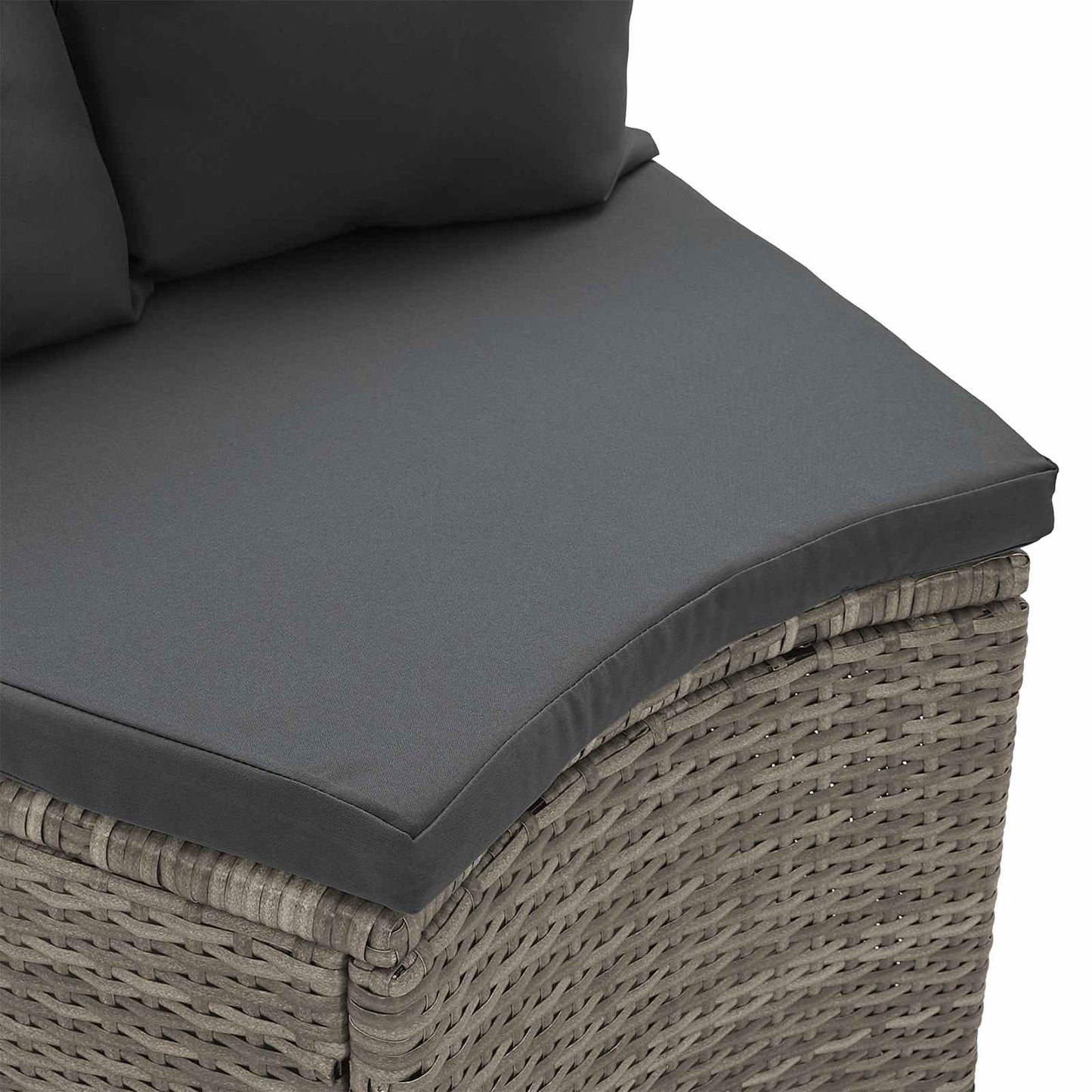 Sofa Sæt 2 pcs Grå Massiv akacietræ og poly rattang