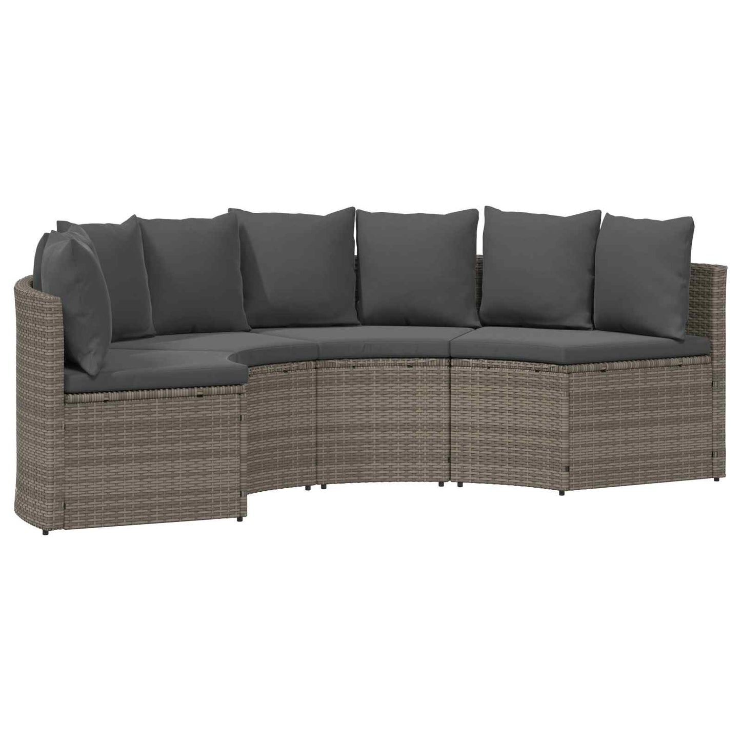 Sofa Sæt 2 pcs Grå Massiv akacietræ og poly rattang