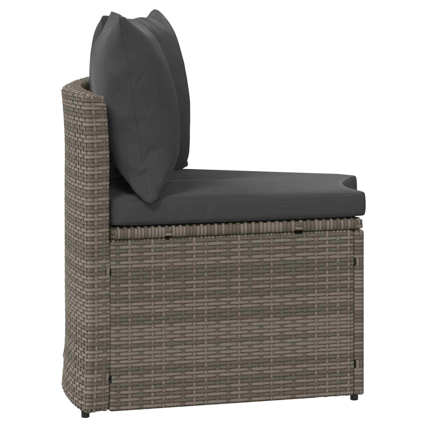 Sofa Sæt 2 pcs Grå Massiv akacietræ og poly rattang
