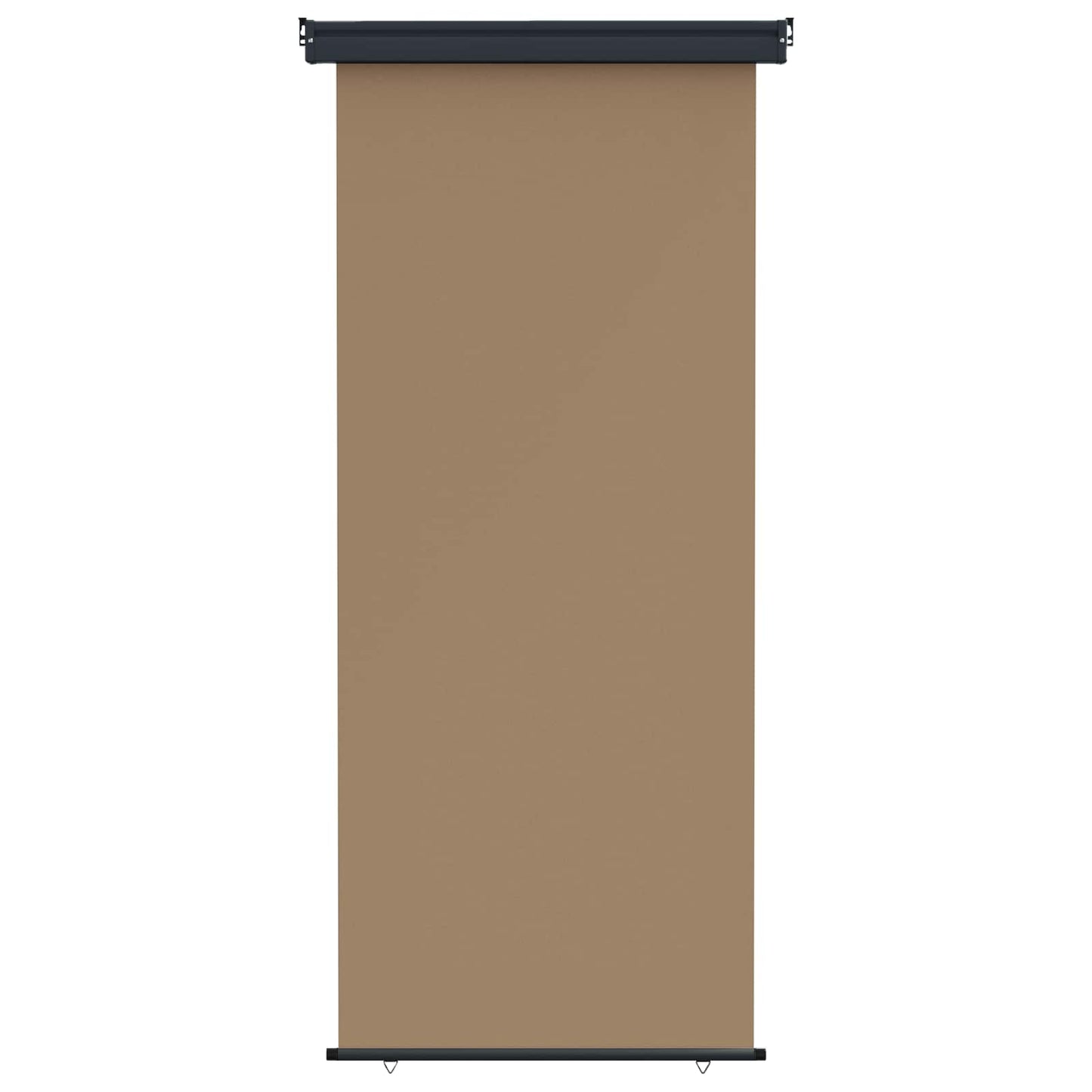 Balkon Sideskærm 80 x 250 cm 100% polyester jern stål Gråbrun