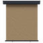 Balkon Sideskærm 117 x 250 cm 100% polyester jern stål Gråbrun