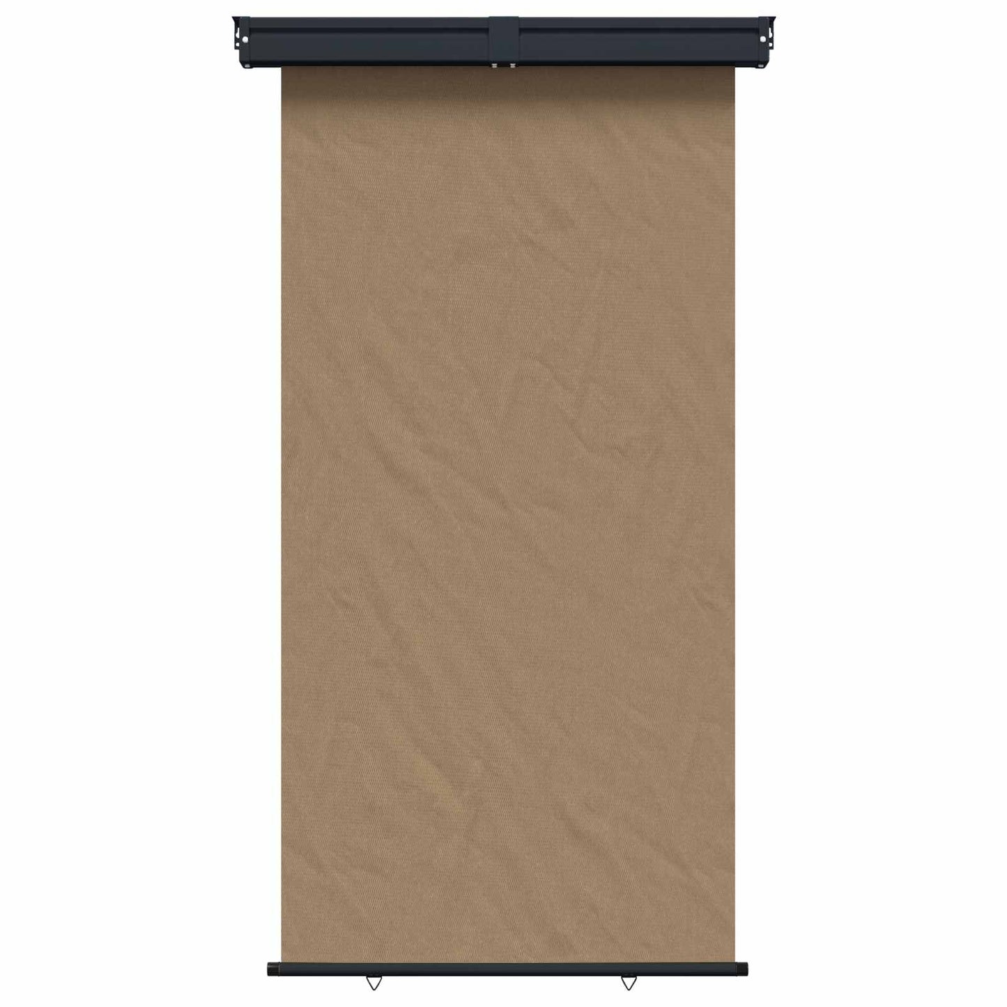 Balkon Sideskærm 140 x 250 cm 100% polyester jern stål Gråbrun