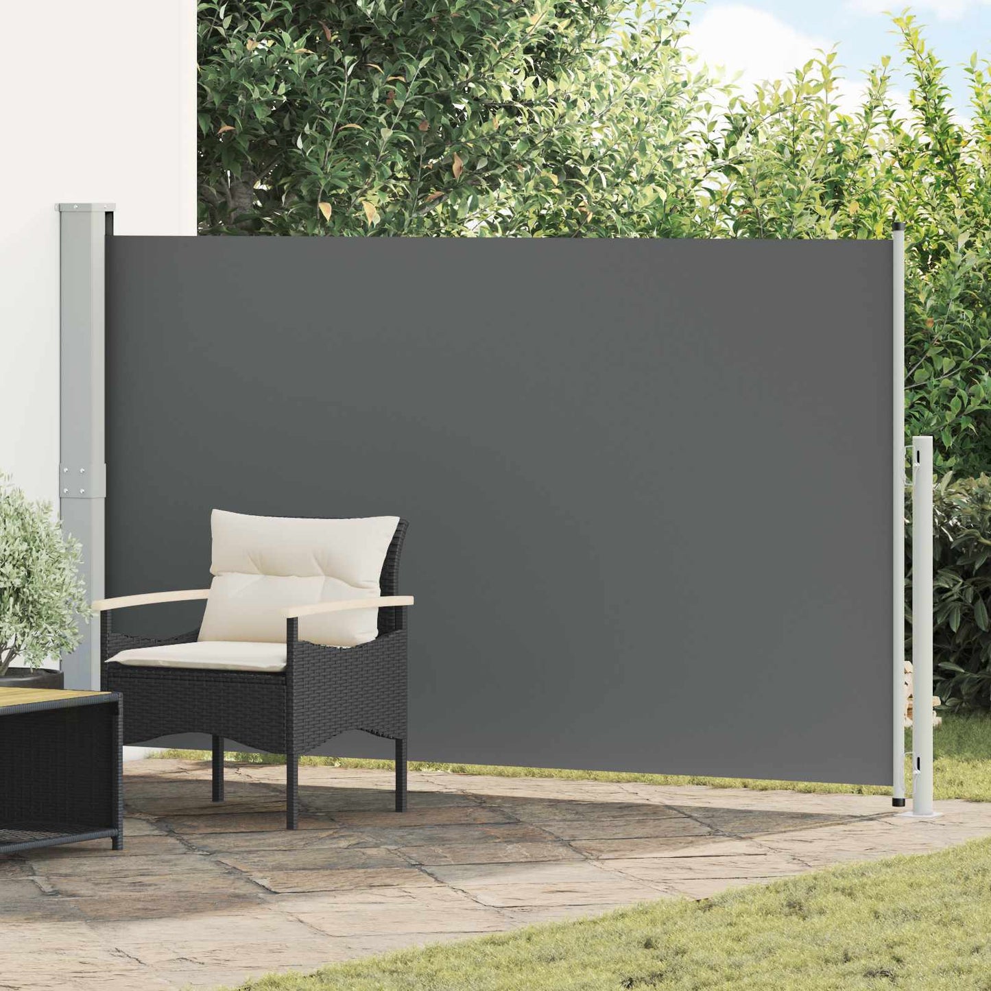 Udtrækkeligt side-markise 180 x 300 cm Polyester Rektangulær