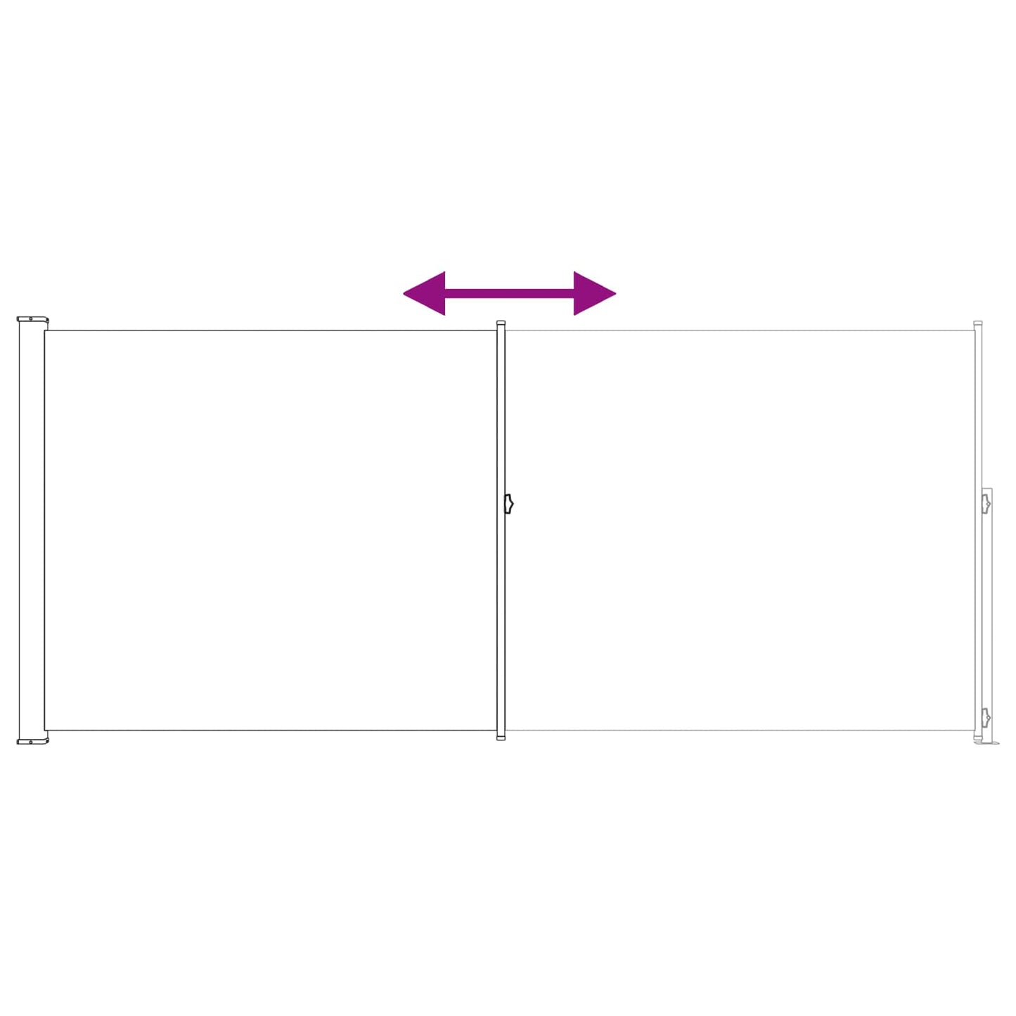 Udtrækkeligt side-markise 200 x 300 cm 100% polyester jern stål