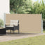 Udtrækkeligt side-markise 117 x 500 cm Polyester Rektangulær
