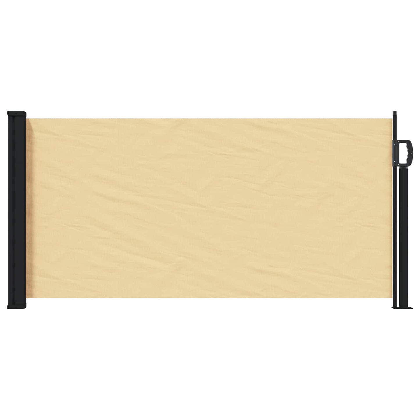 Udtrækkeligt side-markise Sandfarvet 300 x 100 cm Polyester