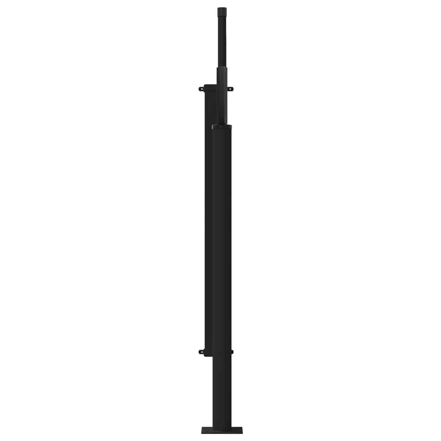 Udtrækkeligt side-markise Grå 500 x 100 cm Polyester
