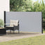 Udtrækkeligt side-markise Grå 500 x 120 cm Polyester
