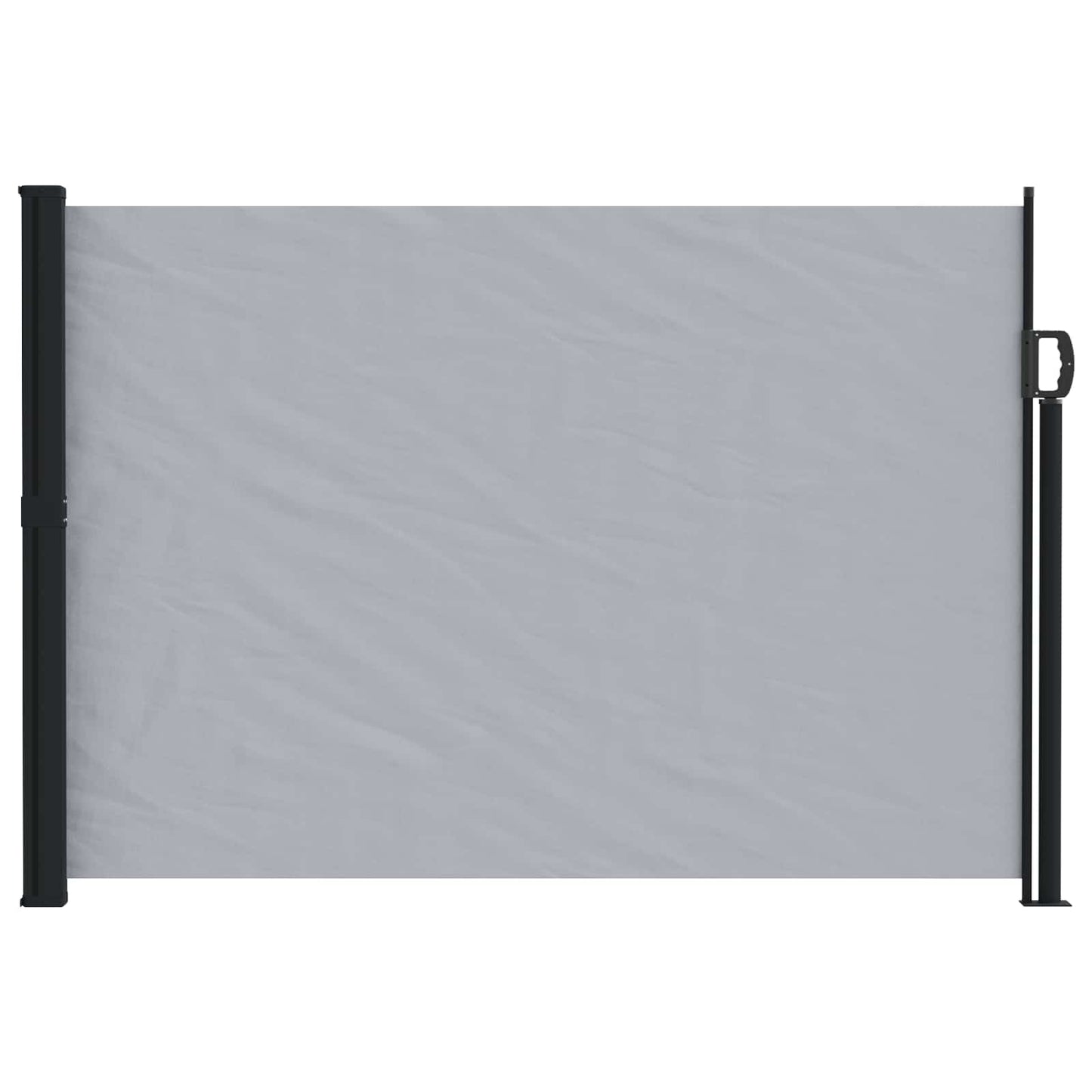Udtrækkeligt side-markise Grå 500 x 160 cm Polyester