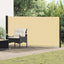 Udtrækkeligt side-markise Sandfarvet 500 x 160 cm Polyester