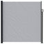 Udtrækkeligt side-markise Grå 500 x 220 cm Polyester