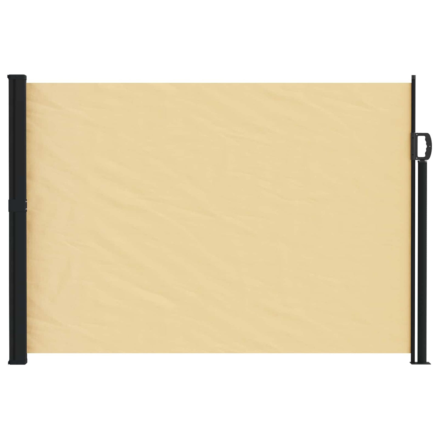 Udtrækkeligt side-markise Sandfarvet 600 x 160 cm Polyester