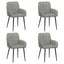 Spisestole 4 pcs Fløjl Lysegrå 57 x 50 x 85 cm
