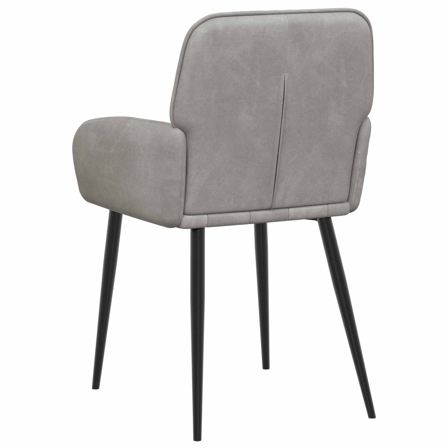 Spisestole 4 pcs Fløjl Lysegrå 57 x 50 x 85 cm