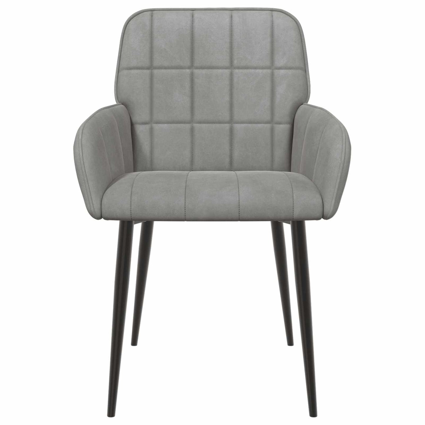 Spisestole 4 pcs Fløjl Lysegrå 57 x 50 x 85 cm