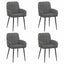 Spisestole 4 pcs Fløjl Mørkegrå 57 x 50 x 85 cm