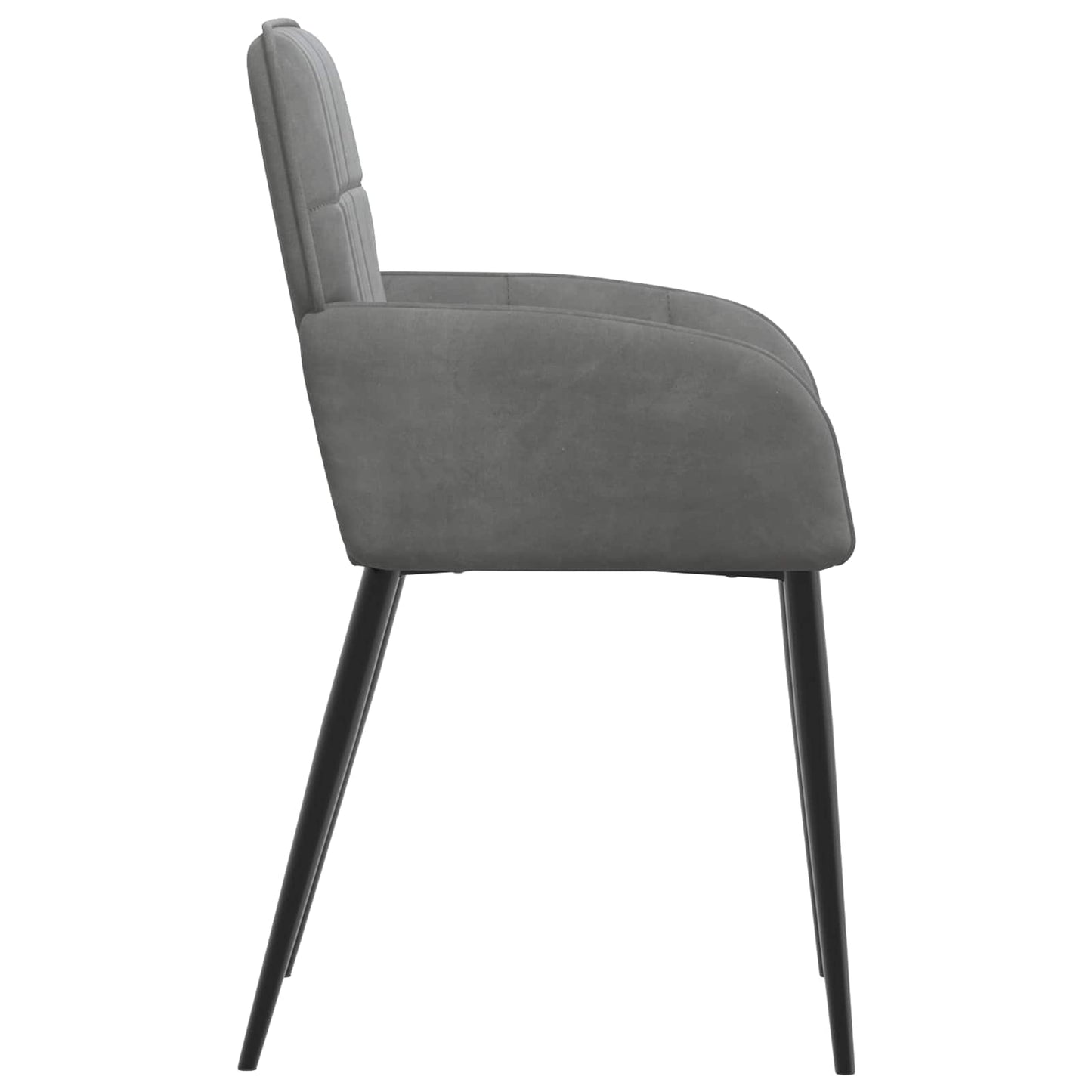 Spisestole 4 pcs Fløjl Mørkegrå 57 x 50 x 85 cm
