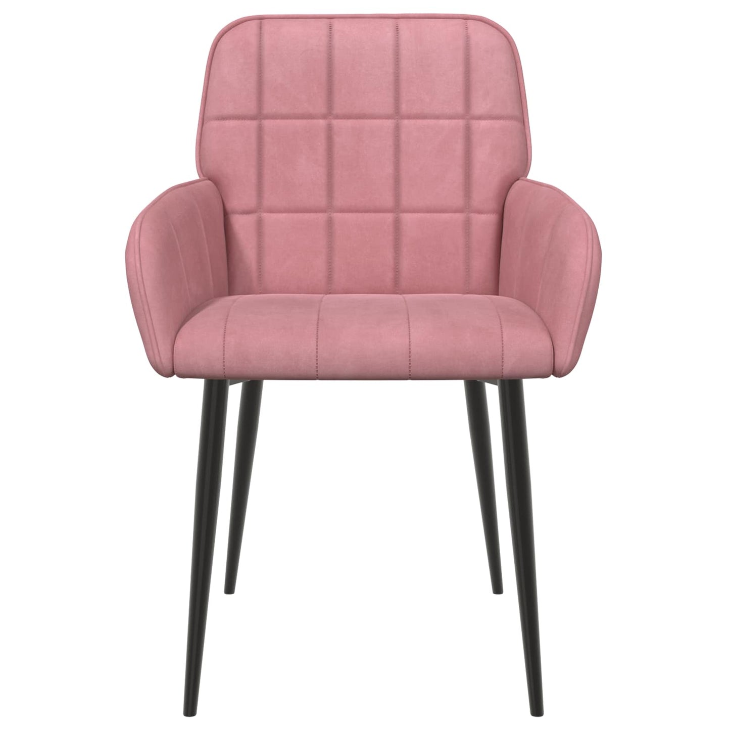 Spisestole 4 pcs Fløjl Lyserød 57 x 50 x 85 cm