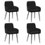 Spisestole 4 pcs Fløjl Sort 57 x 50 x 85 cm