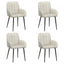Spisestole 4 pcs Fløjl Cremefarvet 57 x 50 x 85 cm