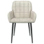 Spisestole 4 pcs Fløjl Cremefarvet 57 x 50 x 85 cm