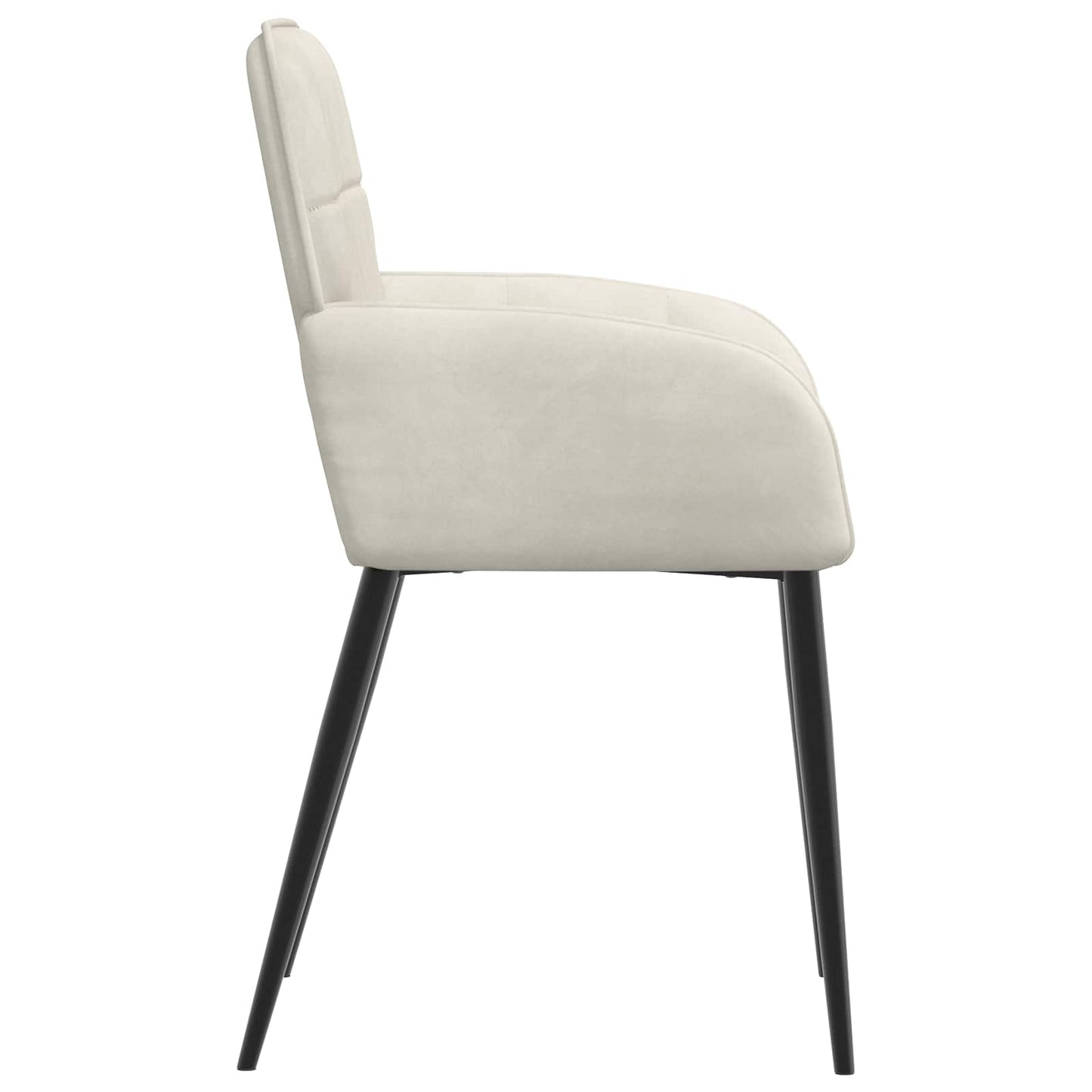 Spisestole 4 pcs Fløjl Cremefarvet 57 x 50 x 85 cm