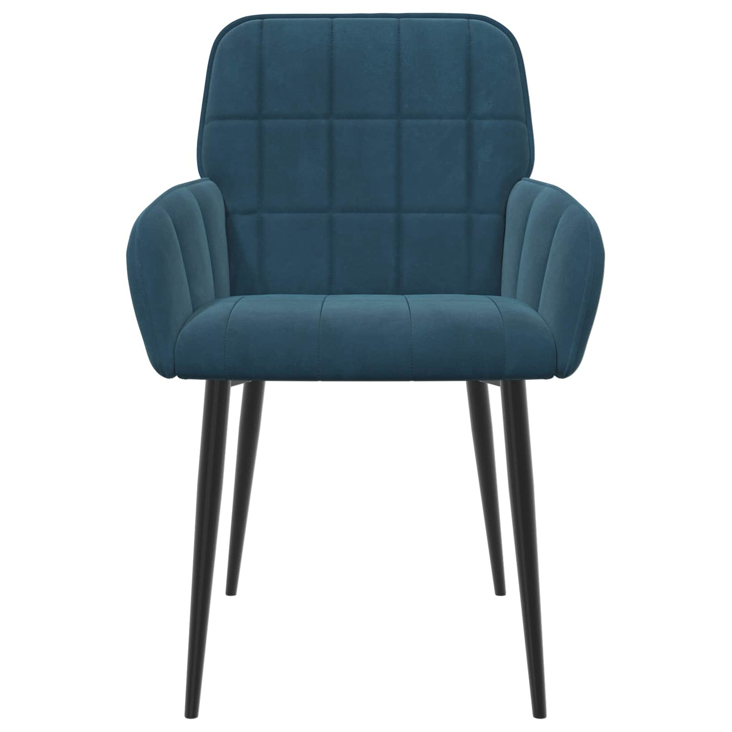 Spisestole 4 pcs Fløjl Blå 57 x 50 x 85 cm