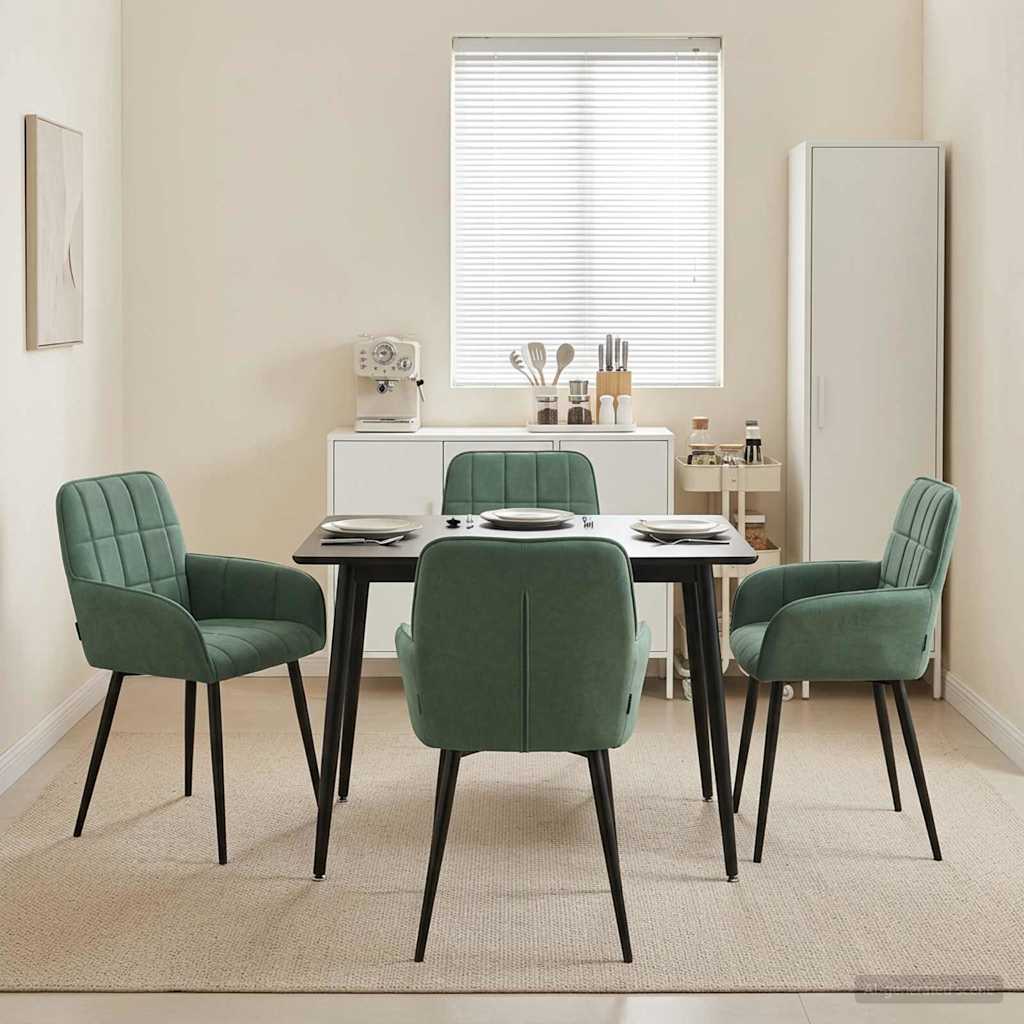 Spisestole 4 pcs Fløjl Havgrøn 57 x 50 x 85 cm