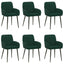 Spisestole 6 pcs Fløjl Mørkegrøn 57 x 50 x 85 cm