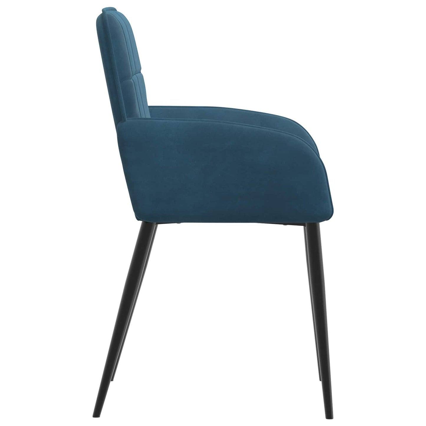 Spisestole 6 pcs Fløjl Blå 57 x 50 x 85 cm