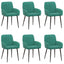 Spisestole 6 pcs Fløjl Turkis 57 x 50 x 85 cm
