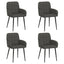 Spisestole 4 pcs Kunstlæder Sort 57 x 50 x 85 cm