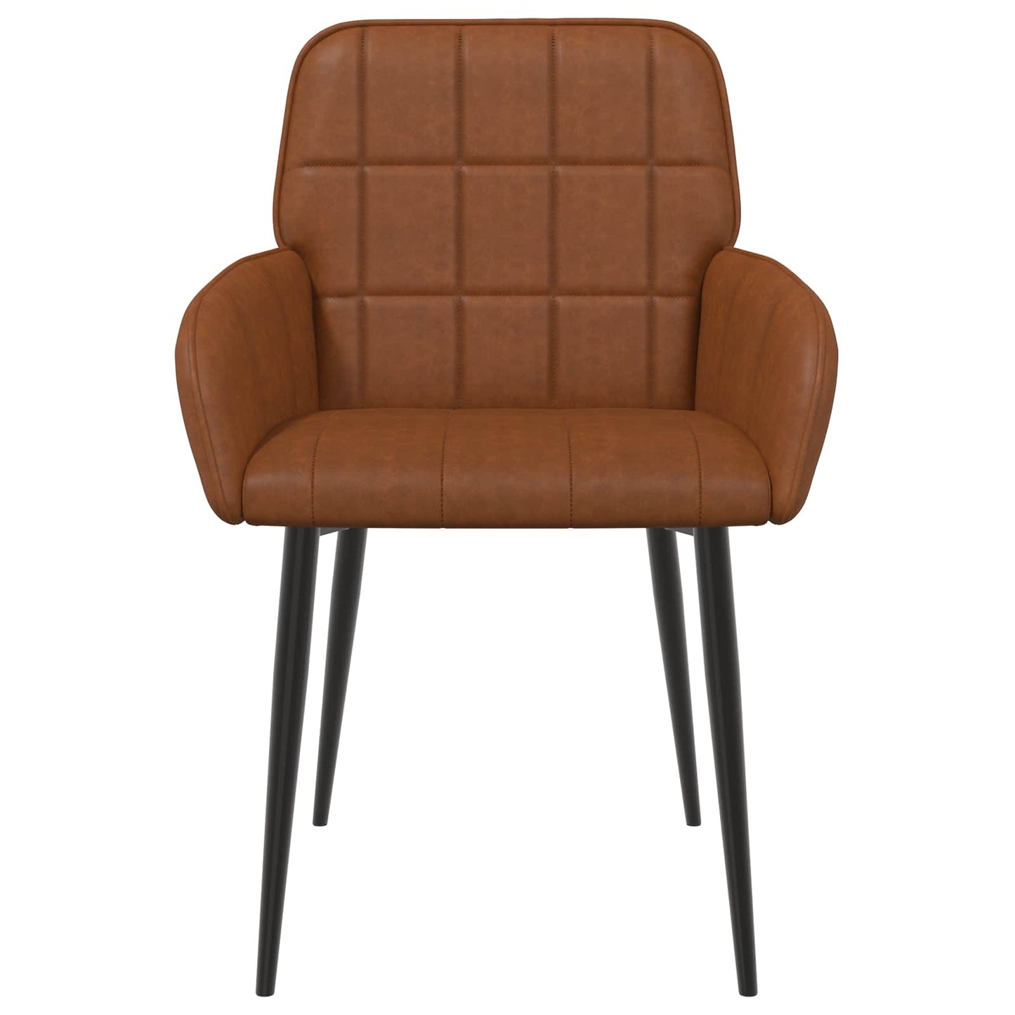 Spisestole 4 pcs Kunstlæder Brun 57 x 50 x 85 cm