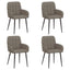 Spisestole 4 pcs Kunstlæder Grå 57 x 50 x 85 cm