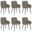 Spisestole 6 pcs Kunstlæder Grå 57 x 50 x 85 cm