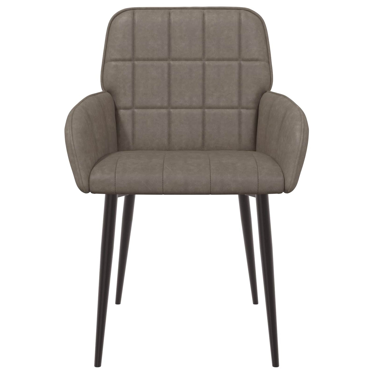 Spisestole 6 pcs Kunstlæder Grå 57 x 50 x 85 cm
