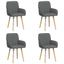Spisestole 4 pcs Stof Mørkegrå 56,5 x 50 x 87,5 cm