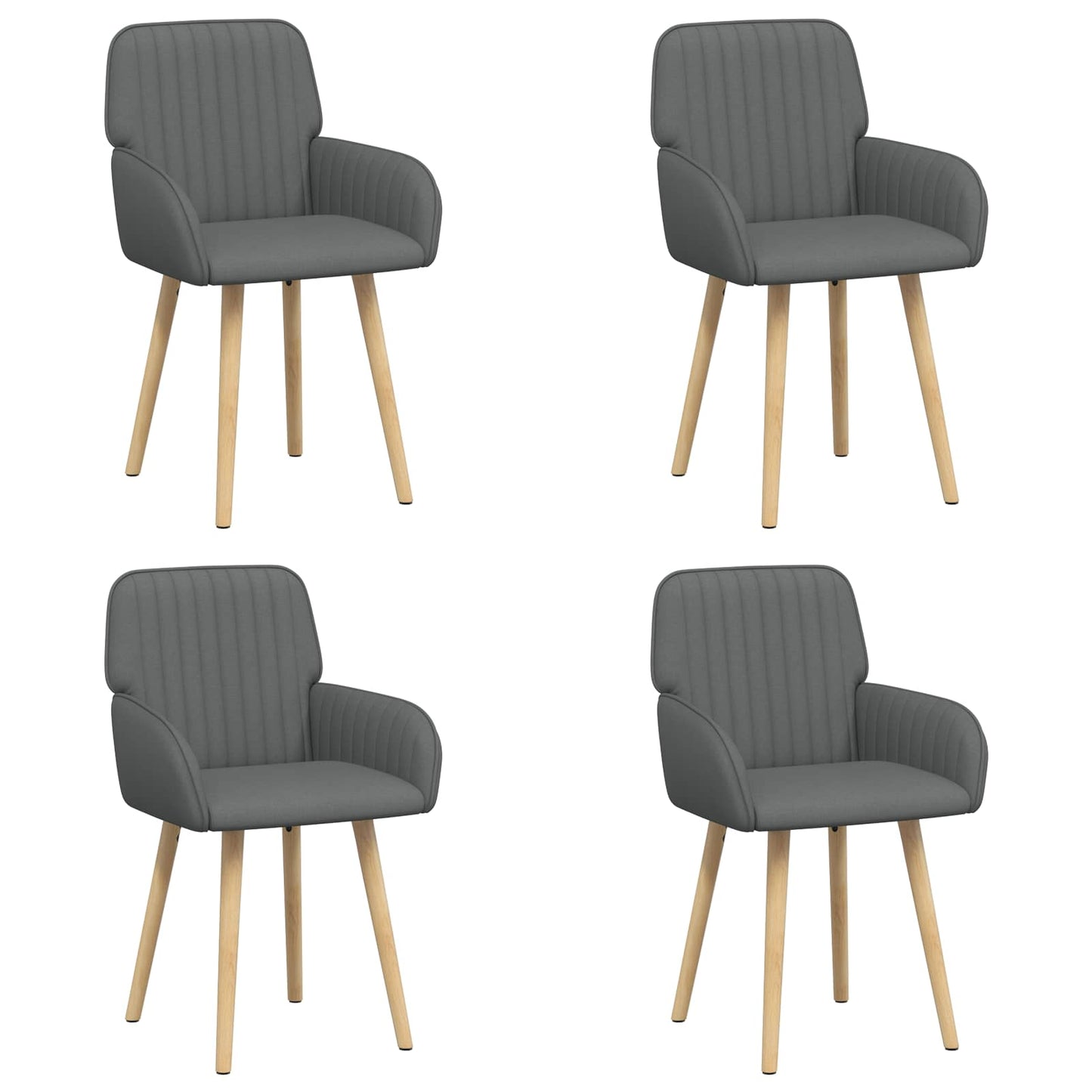 Spisestole 4 pcs Stof Mørkegrå 56,5 x 50 x 87,5 cm