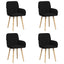 Spisestole 4 pcs Stof Sort 56,5 x 50 x 87,5 cm