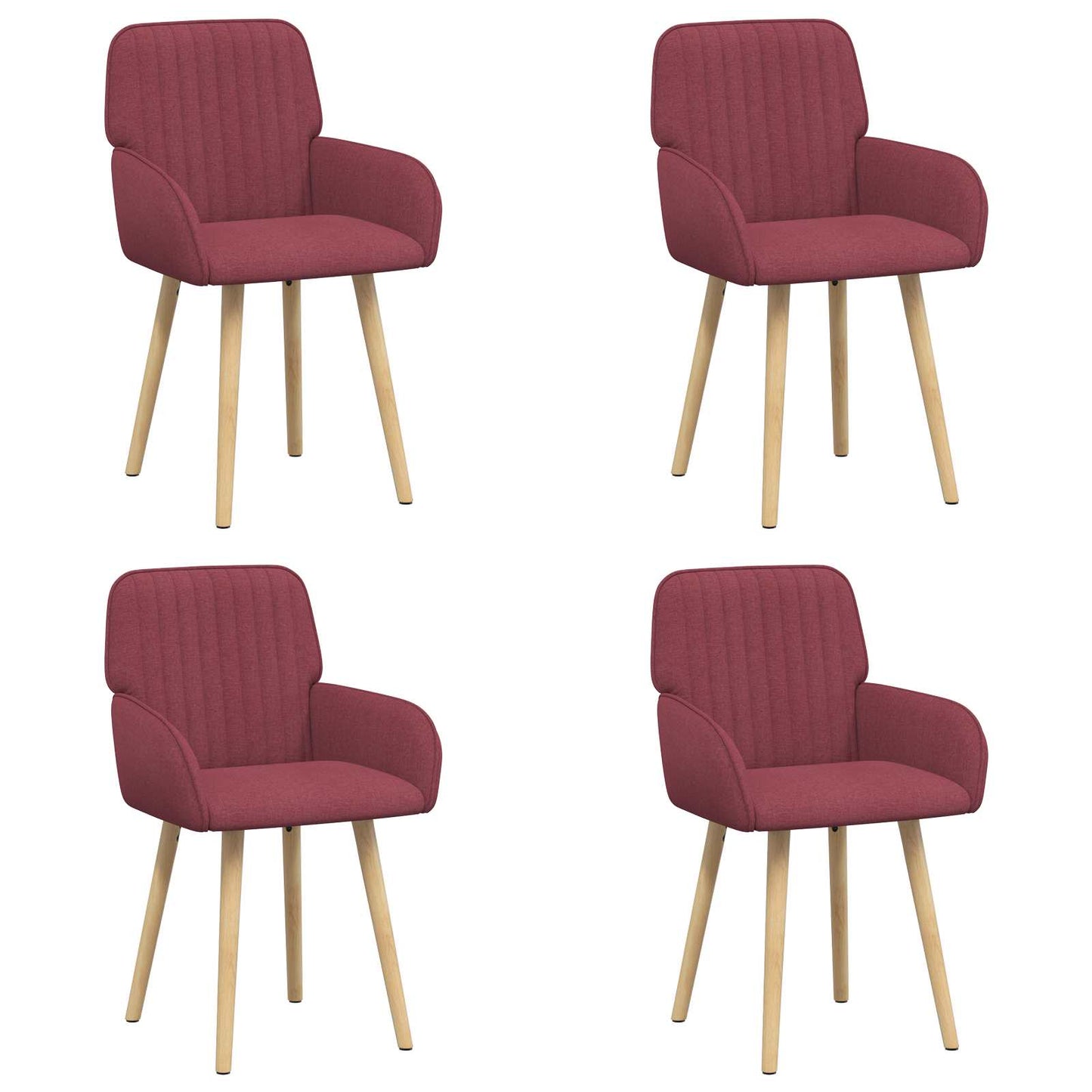 Spisestole 4 pcs Stof Vinrød 56,5 x 50 x 87,5 cm