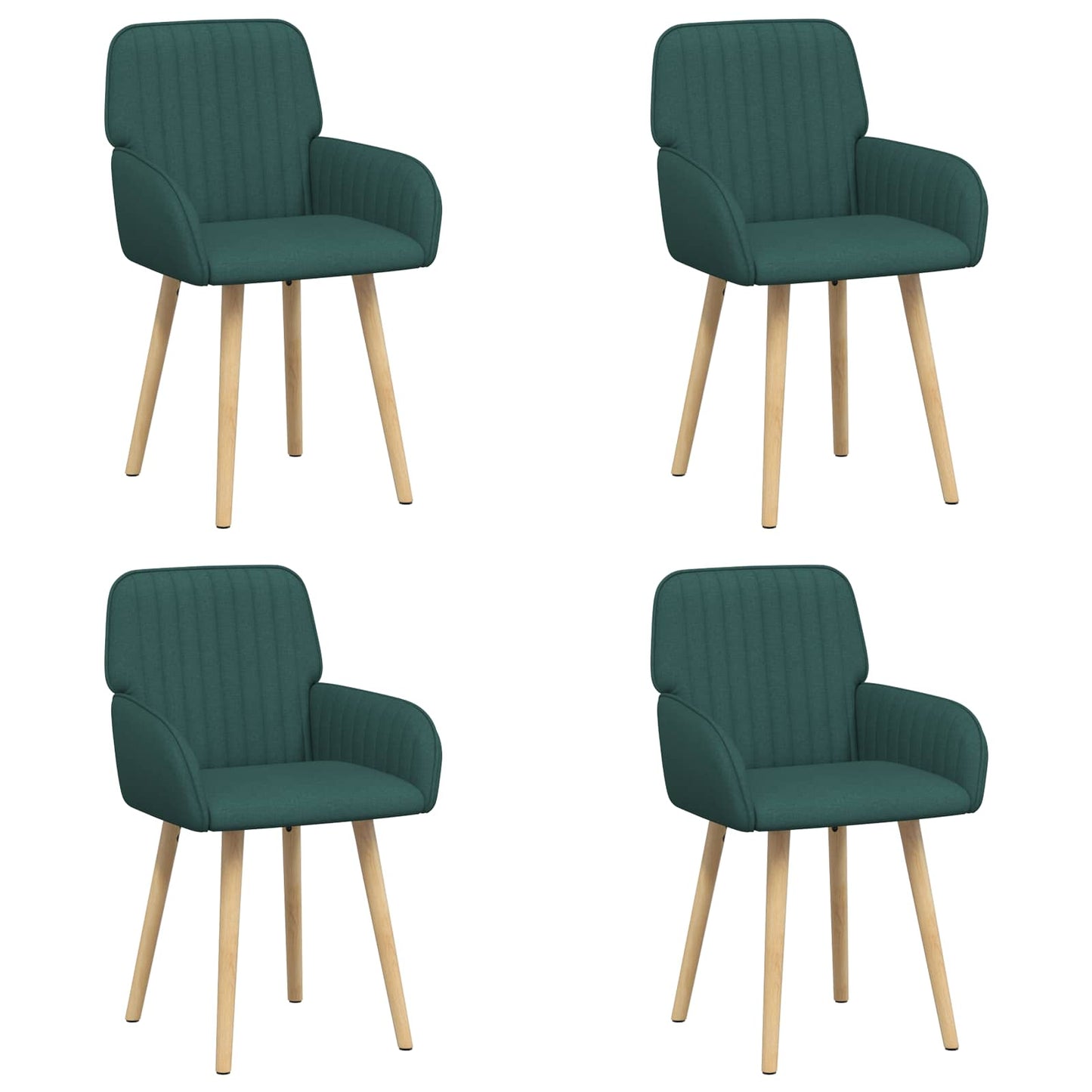 Spisestole 4 pcs Stof Mørkegrøn 56,5 x 50 x 87,5 cm