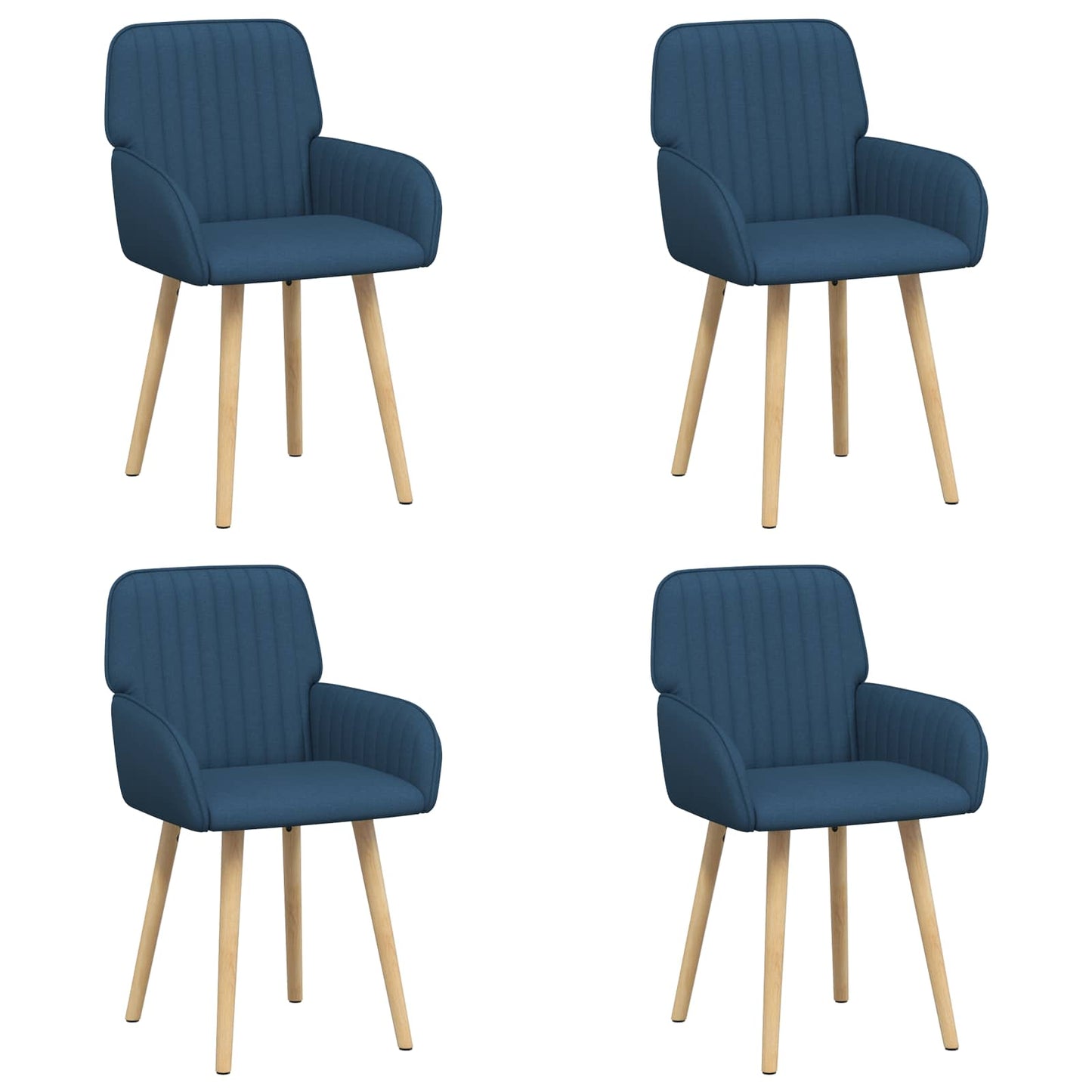 Spisestole 4 pcs Stof Blå 56,5 x 50 x 87,5 cm