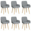 Spisestole 6 pcs Stof Lysegrå 56,5 x 50 x 87,5 cm