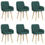 Spisestole 6 pcs Stof Mørkegrøn 56,5 x 50 x 87,5 cm